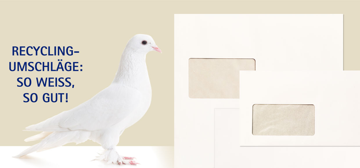 Recycling-Umschläge – so weiß, so gut!
